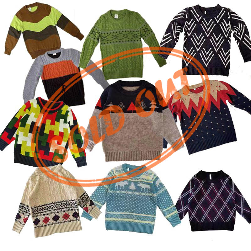 Closeout Stock Lot Kids Frand, красочные свитера