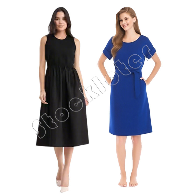 liquidated stock casual midi dress
