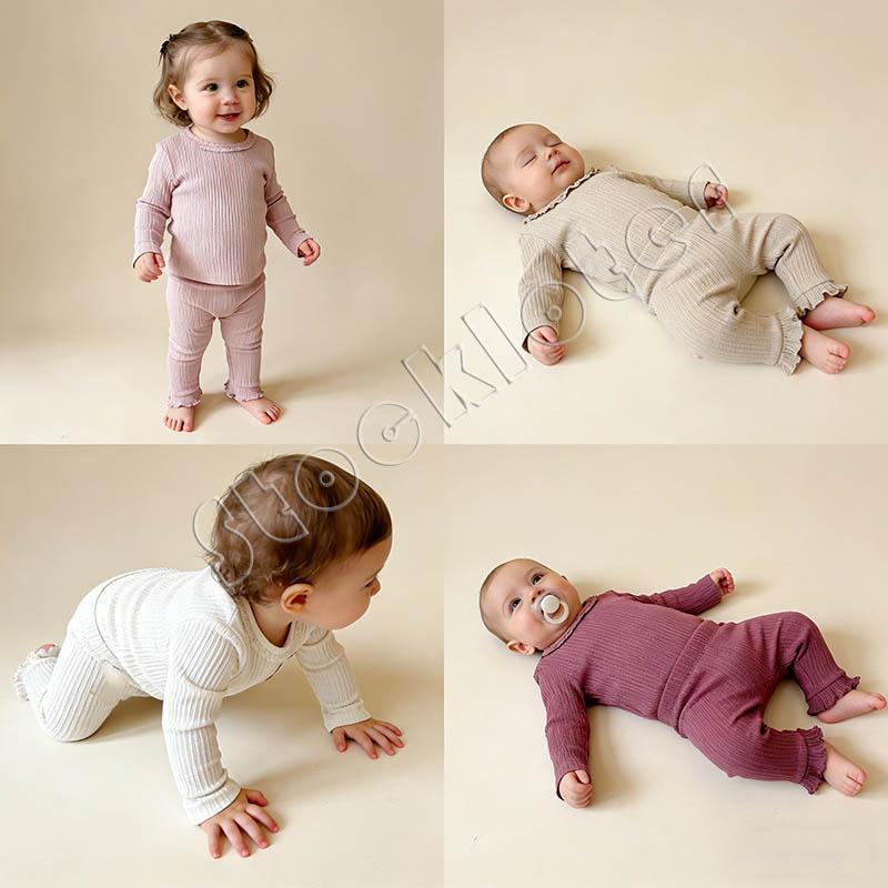 cheap overstock  Baby Infants Stretch Knitted Top Bottom